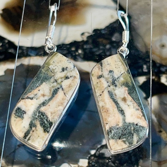 Serpentine Earrings 1 7/8” - Picture 10 of 12